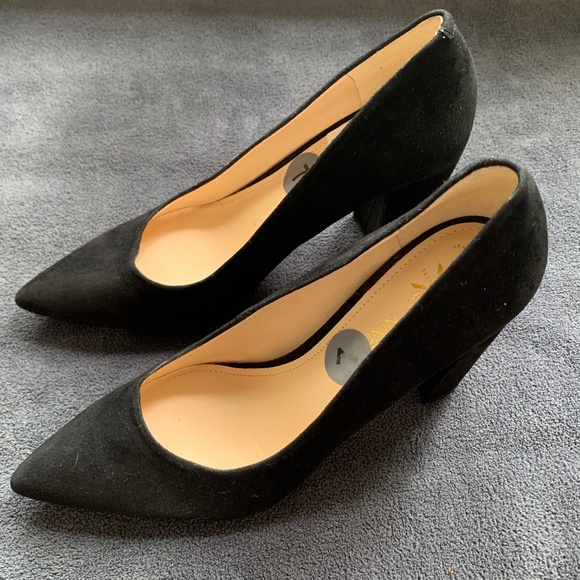 Nine West Abilyn Block Heel Pumps – Black Suede – Size 7M – New Without Box - Picture 1 of 5